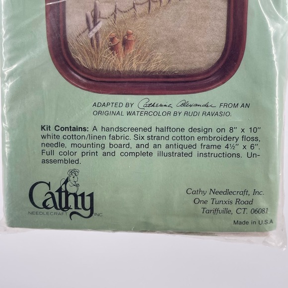Vintage Heritage Series Summer Season Embroidery Cathy Needlecraft Kit #2916 NEW - Picture 3 of 7